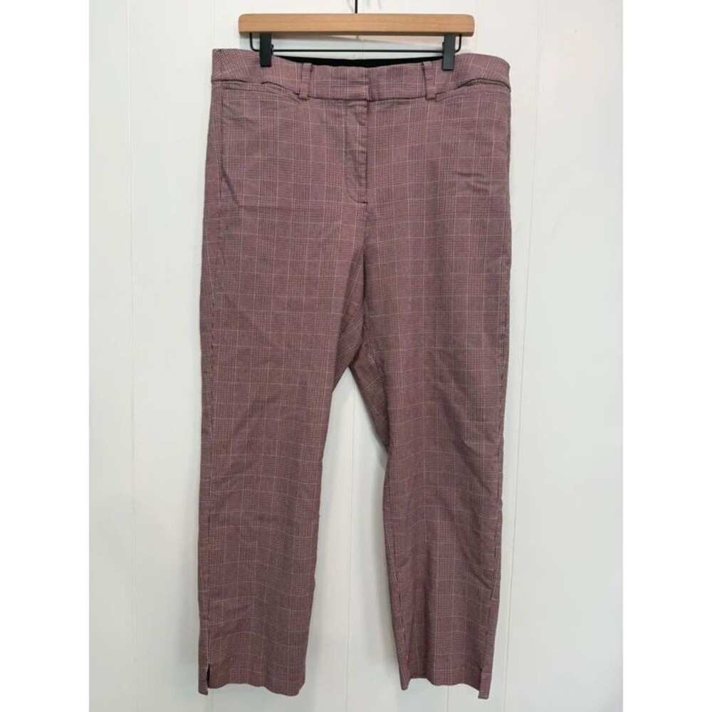 Lane Bryant Pink and Black Plaid Business Casual Workwear Pants Size 18